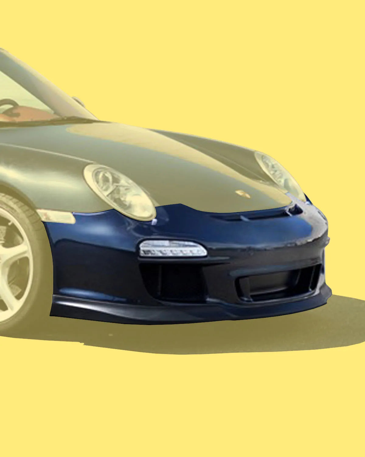 Pare-chocs avant avec aérateur supérieur type Porsche 997 GT3 phase 2 - version tiptronic